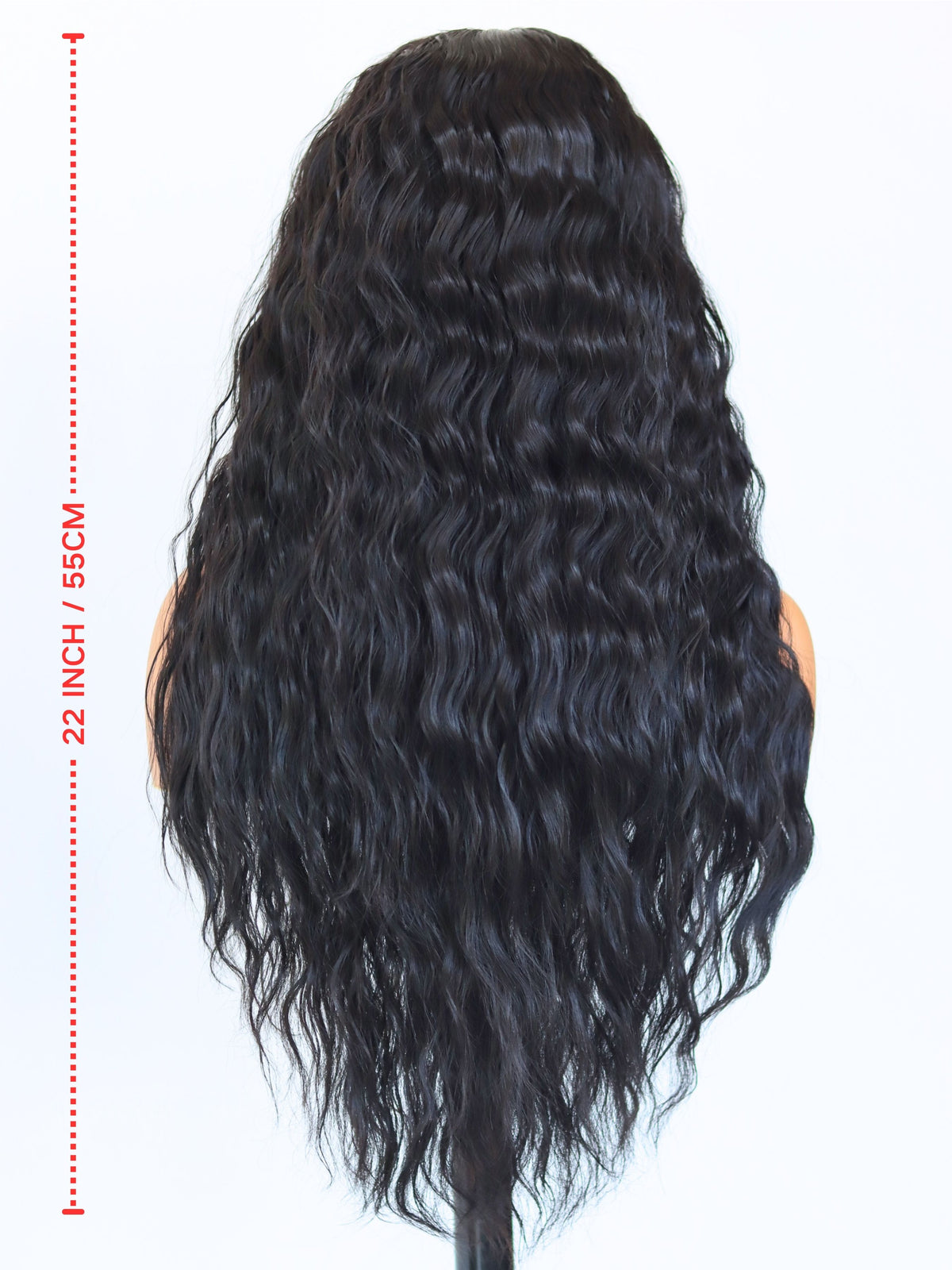 Black Deep Wave Headband Wig 22 Inch Curly Heat-Resistant Synthetic Hair Glueless Friendly for Beginner
