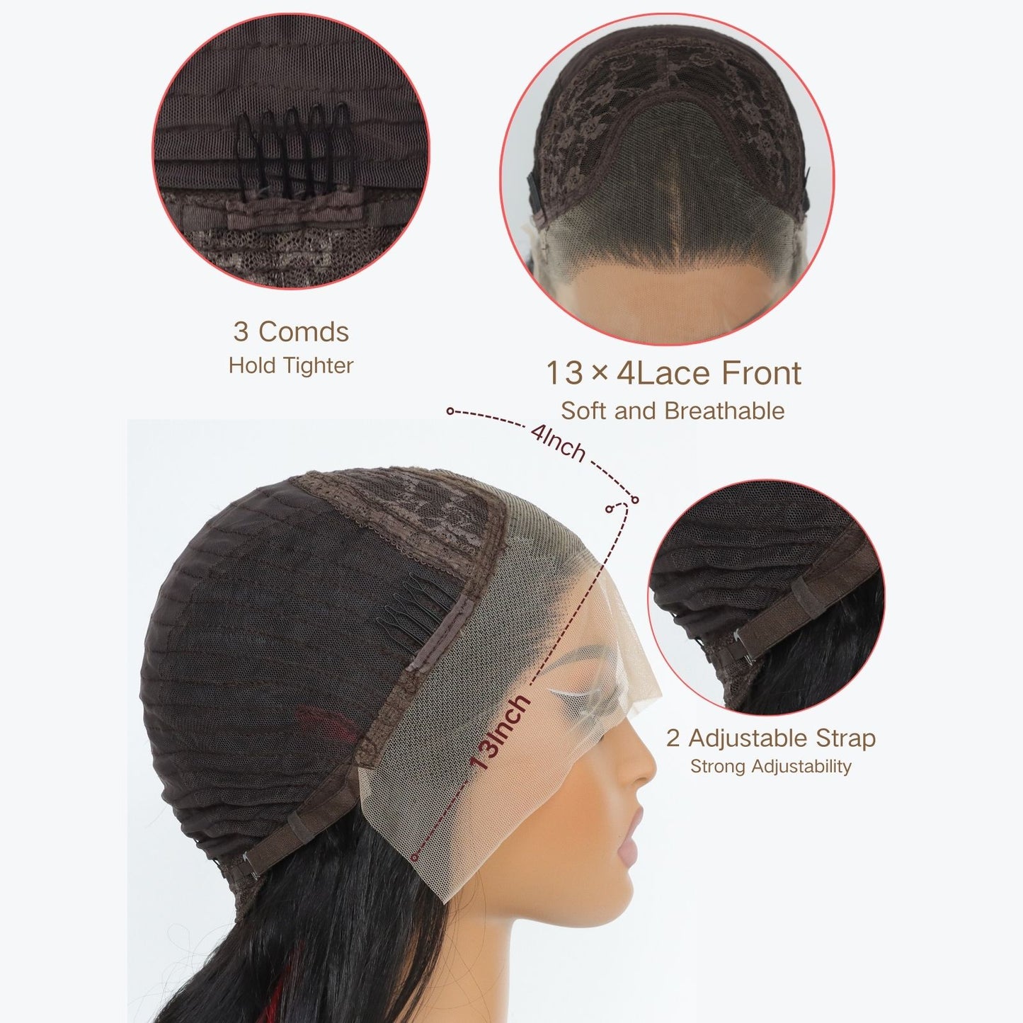 Black Body Wave Synthetic Lace Front Wig 13x4 Daily Use 28 Inches