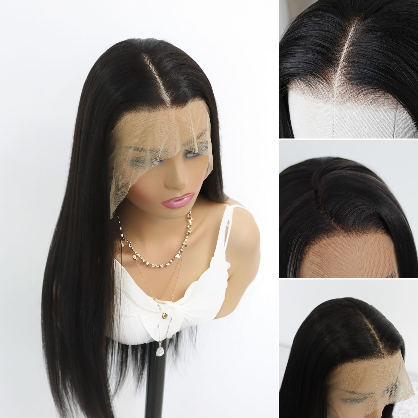 Black Long Straight Wig 13x4 for Women Daily Use 26 Inch