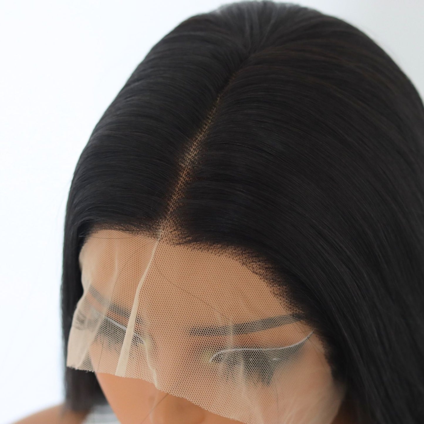 Long Straight Natural Black Lace Front Synthetic Wig13x4 for Party Christmas Daily Use 32 Inch