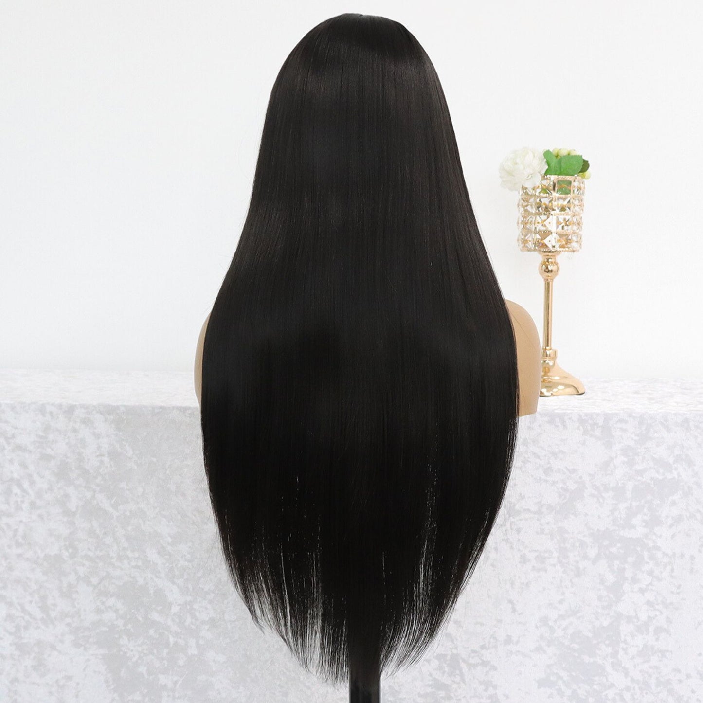 Black Long Straight Wig 13x4 for Women Daily Use 26 Inch