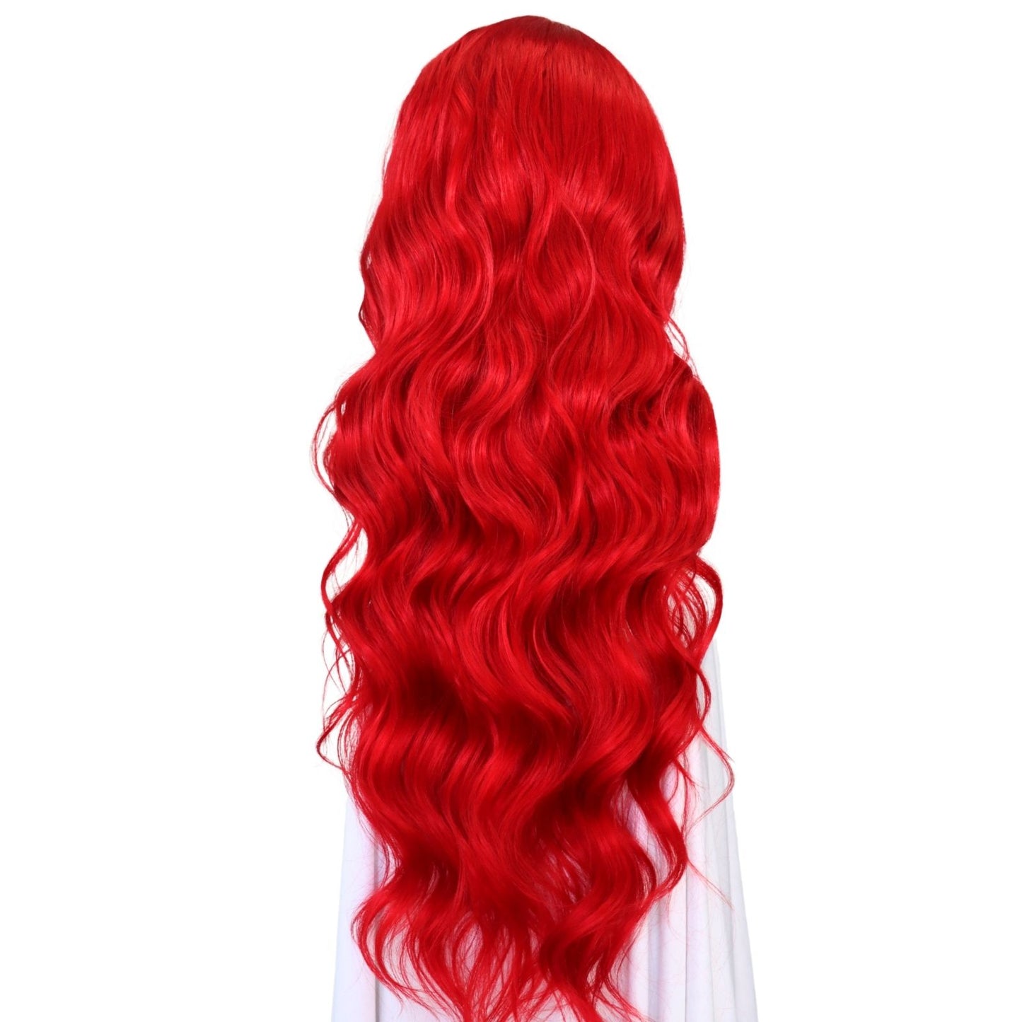 Red Body Wave Lace Front Synthetic Wig 13x4 for Party Daily Use 32 Inch