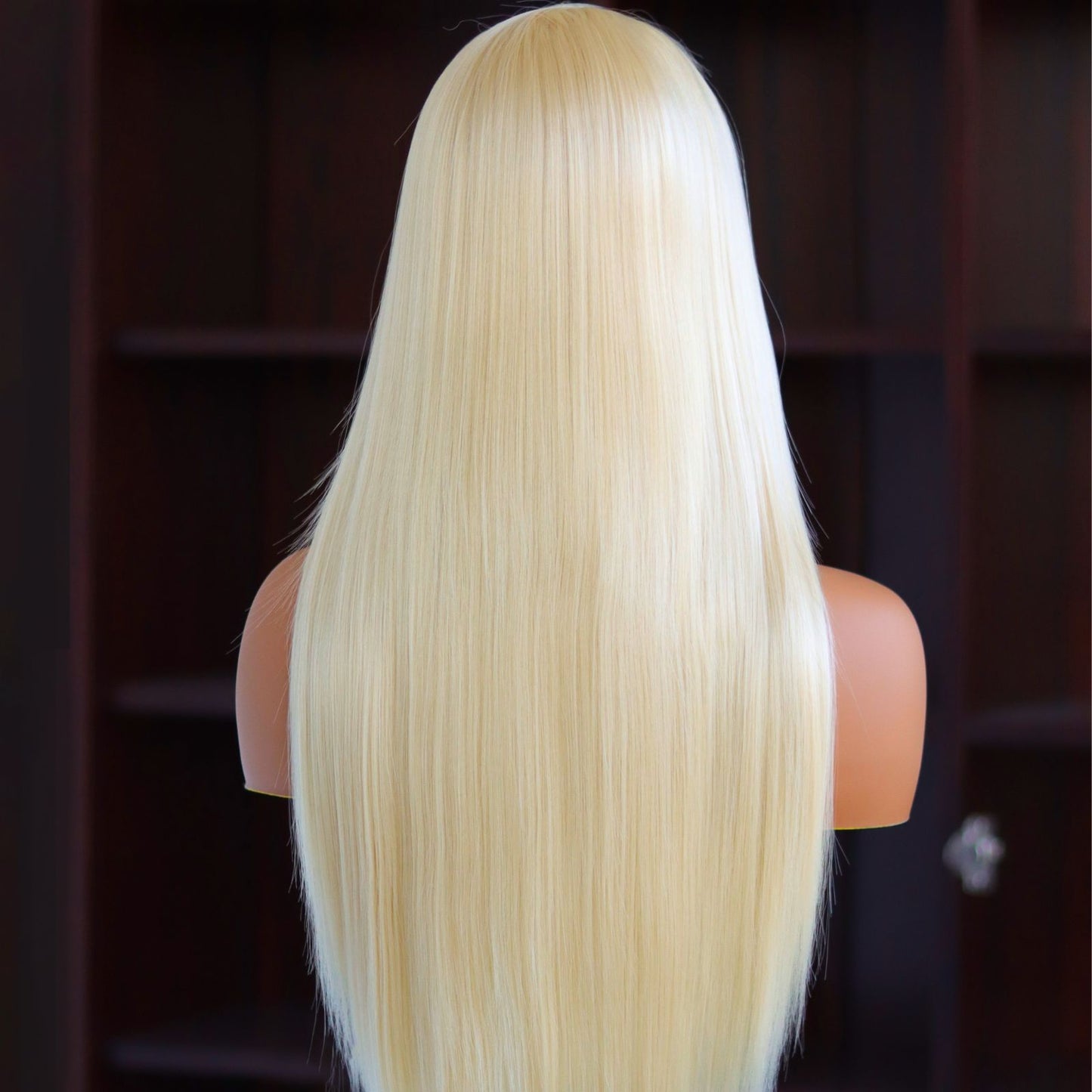 Blonde Straight Synthetic Lace Front Wig 13x4 Party Daily Use 28 Inch
