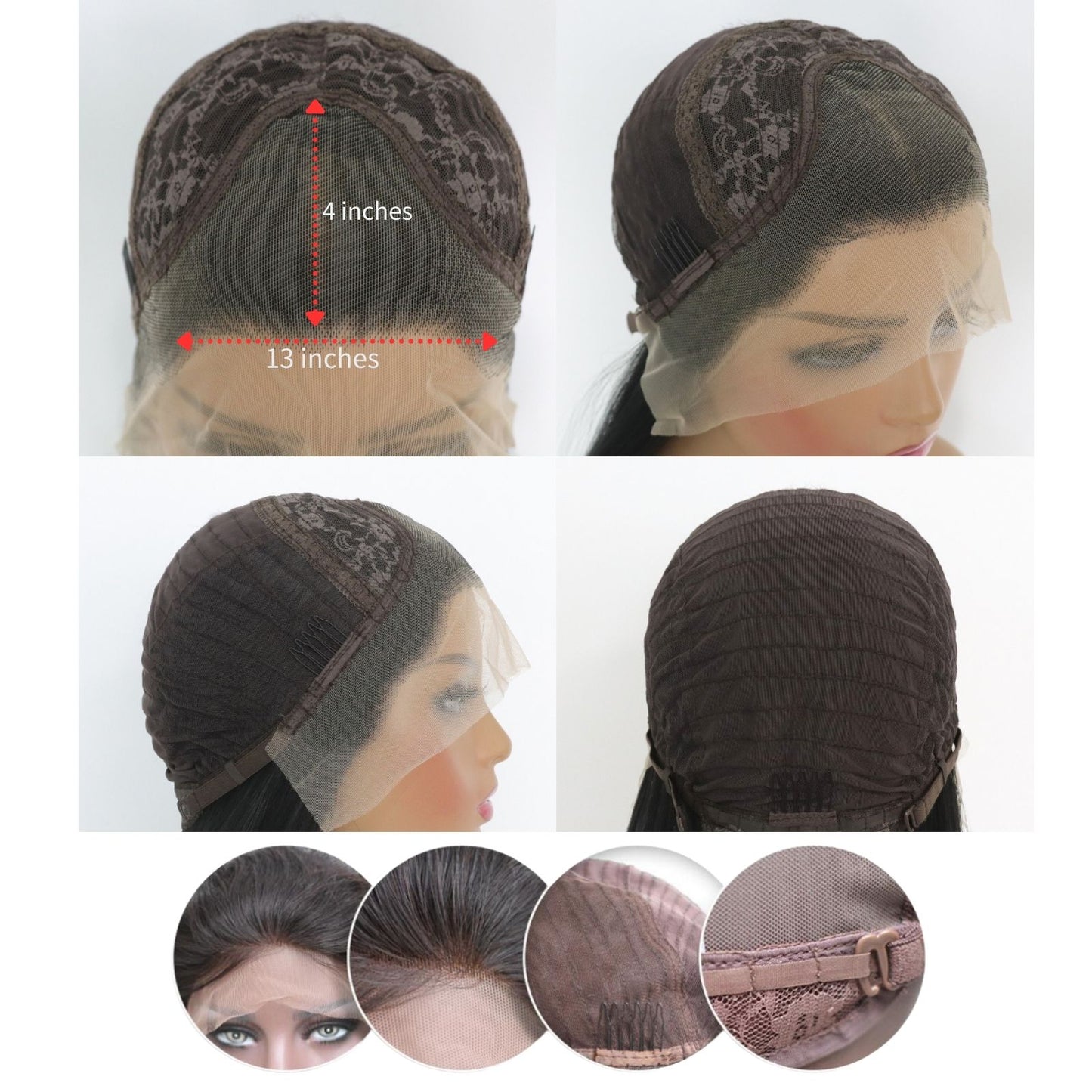 Black Long Straight Wig 13x4 for Women Daily Use 26 Inch