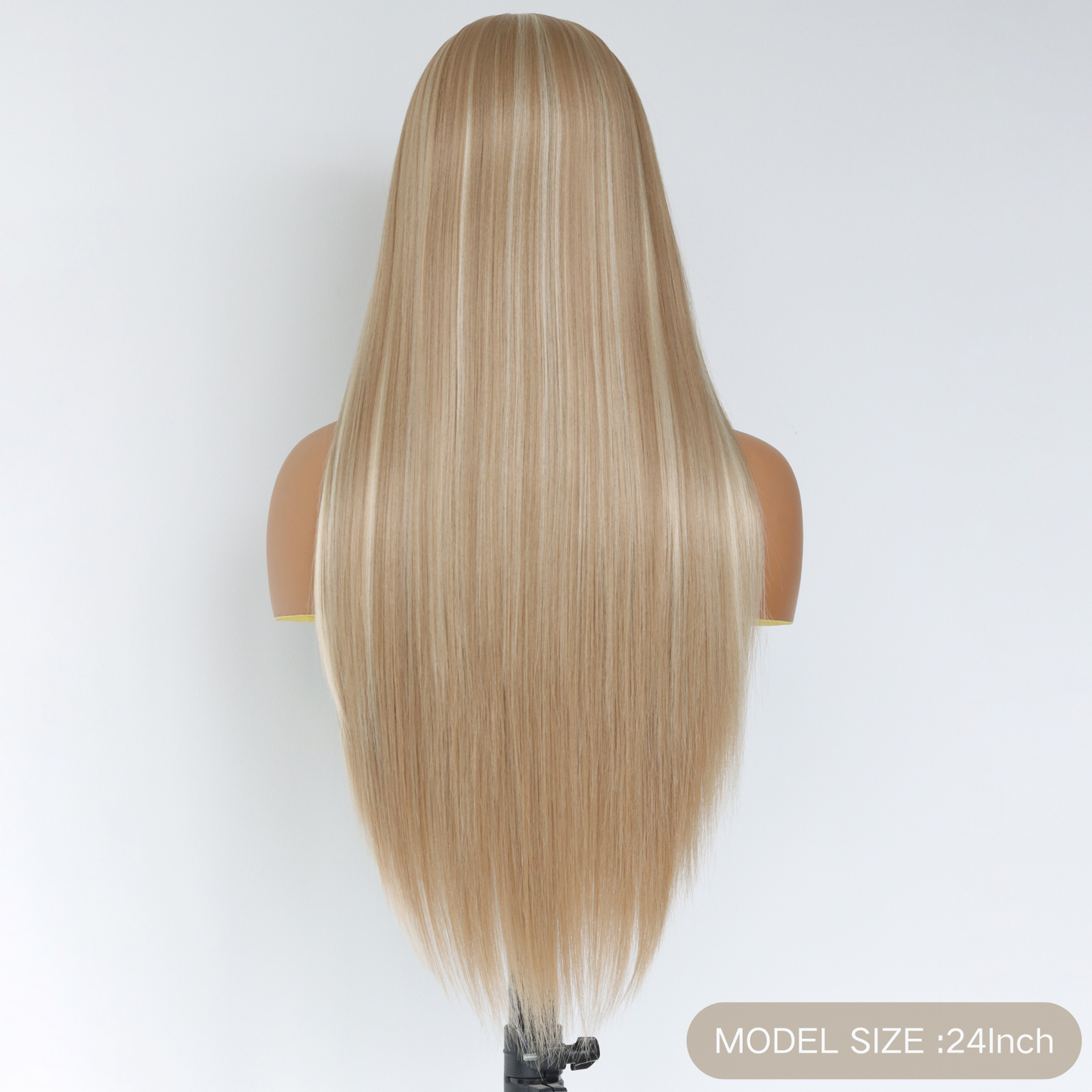 Honey Blonde Lace Front Wig Honey Blonde Straight Wig Blonde 180% Density Blonde Straight Wig Highlight Synthetic Straight Wig for Women