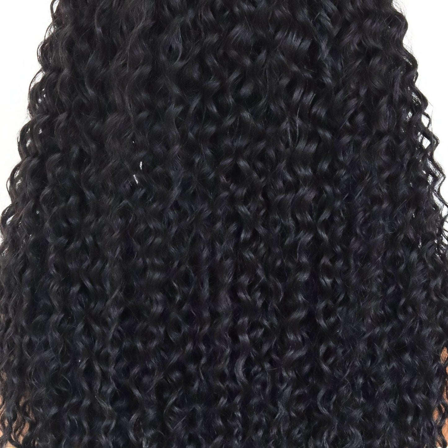 Black Curly Wavy Synthetic Lace Front Wigs 13x4 Daily Use 28 Inches