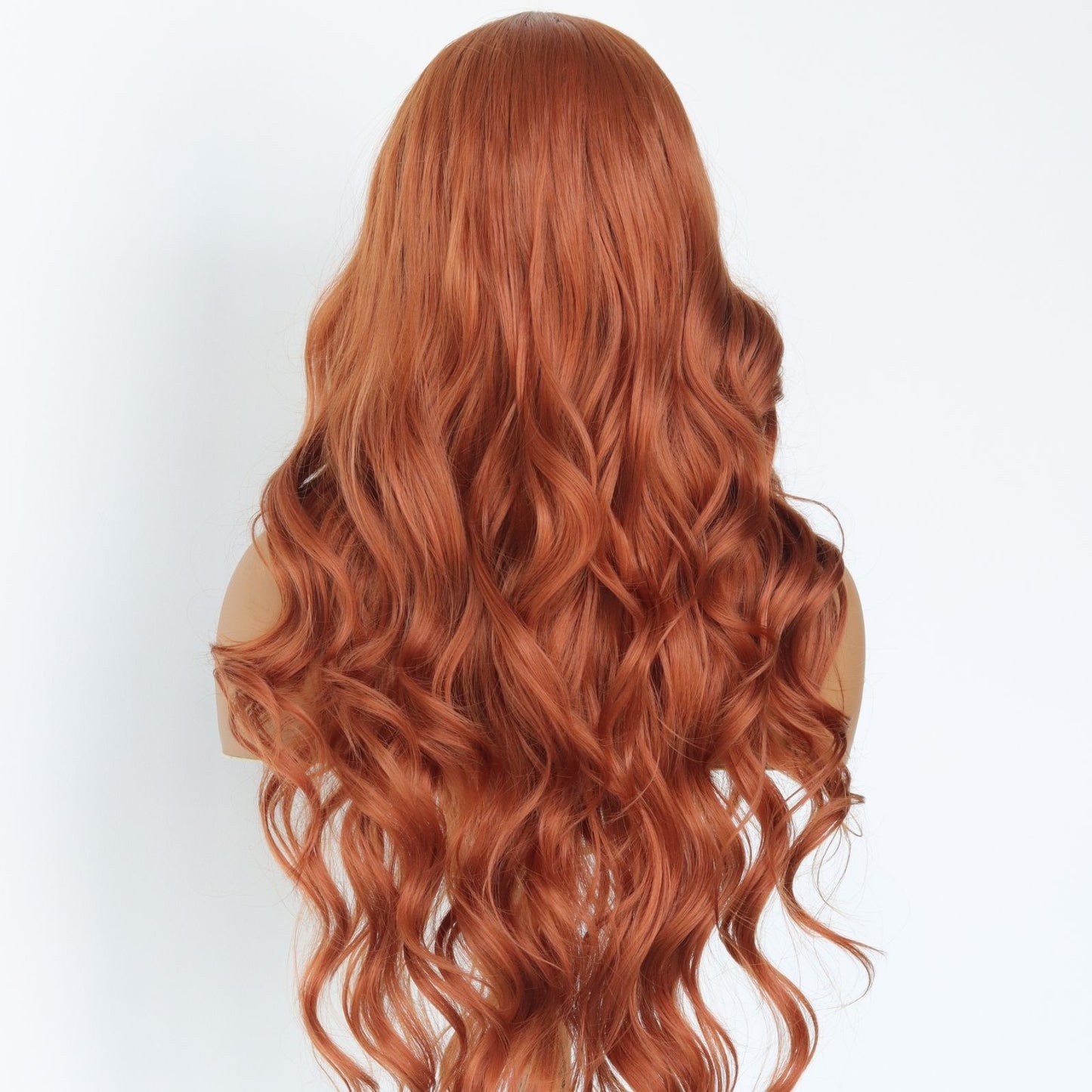 Ginger Orange Body Wave Synthetic Lace Front Wig 13x4 for  Party Daily Use 28 Inch