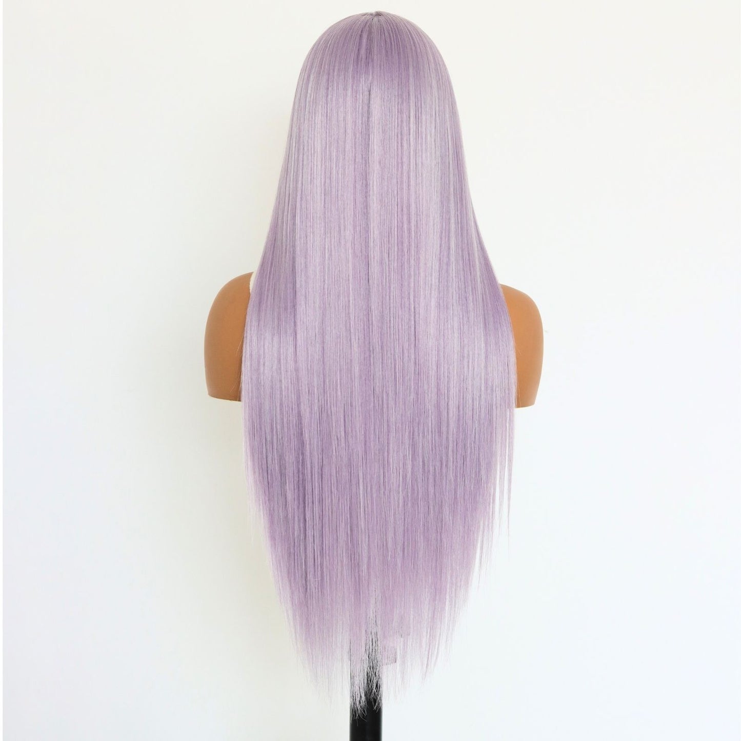 Lavender Purple Straight Synthetic Lace Front Wig 13x4 for Party Daily Use 26 Inches